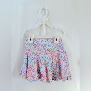Rainbow Hearts Kids/Girls Size 5T Skort Skirt with Shorts